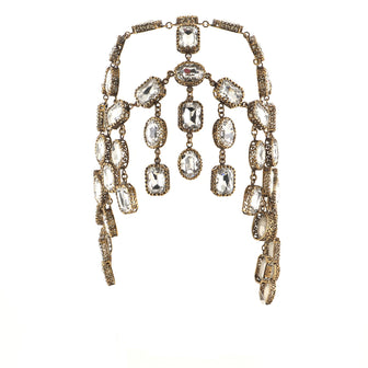 Gucci Link Fringe Headpiece Metal and Crystals