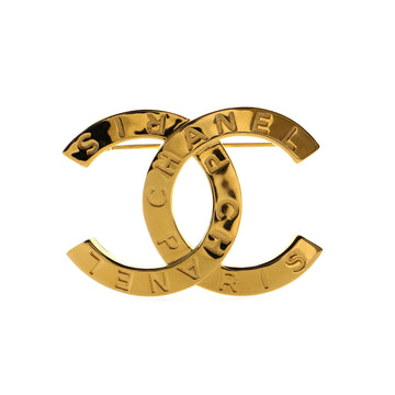 Chanel CC Paris Brooch Metal