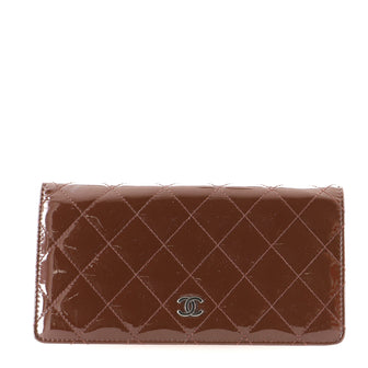 Chanel Bi-Fold Wallet Quilted Patent