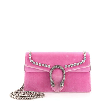 Gucci Dionysus Bag Crystal Embellished Velvet Super Mini