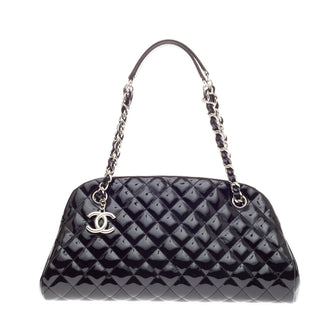 Chanel Just Mademoiselle Quilted Patent Medium