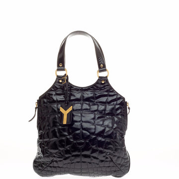 Saint Laurent Tribute Tote Embossed Patent Small