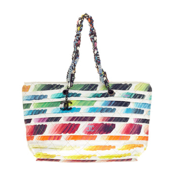 Chanel Colorama Shopping Tote Watercolor Canvas