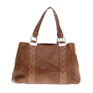 Gucci Bamboo Bar Tote Leather Medium