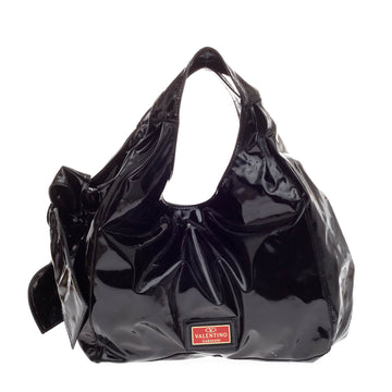 Valentino Nuage Bow Hobo Patent Medium