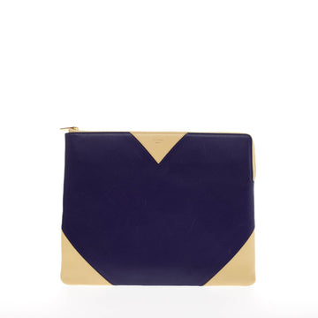 Celine Coeur Clutch Bi-Color Leather