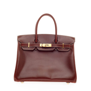 Hermes Birkin Rouge Veau Grain Lisse with Gold Hardware 30