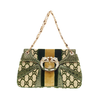 Gucci Jeweled Dragon Bag Velvet Monogram 