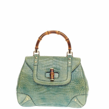 Bamboo Top Handle Alligator Large