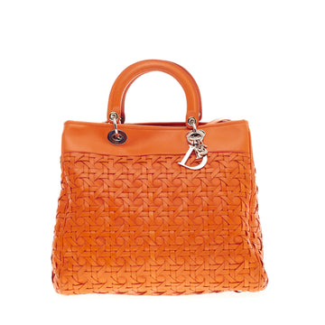 Christian Dior Lady Dior Avenue Woven Leather