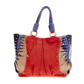 Christian Louboutin Spike Studded Shopper Leather and Patent