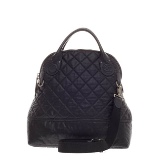 Chanel North South Handle Bag Aged Quilted Calfskin
