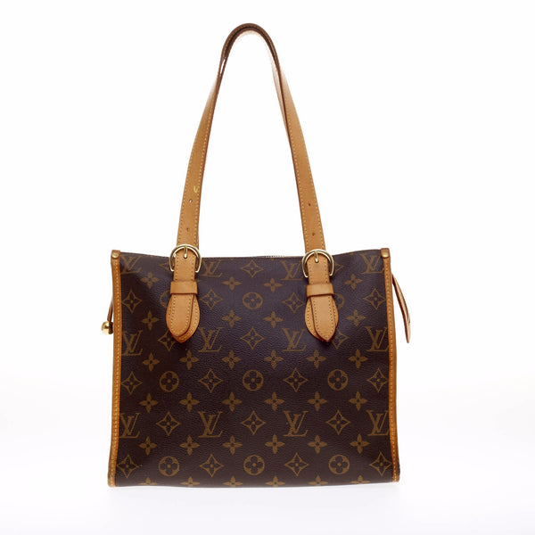 LOUIS VUITTON Popincourt Haut Monogram Canvas Shoulder Bag Brown