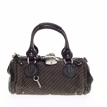 Chloe Paddington Lock Satchel Tweed Medium