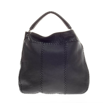 Bottega Veneta Hobo with Rings Leather with Intrecciato Detail Large