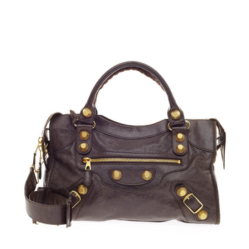 Balenciaga City Giant Studs Leather Medium