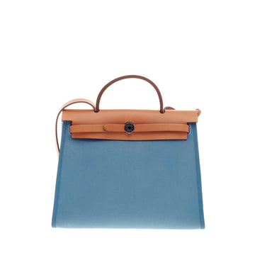 Hermes Herbag Leather and Canvas PM