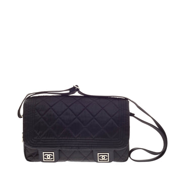 Chanel Double CC Messenger Quilted Nylon