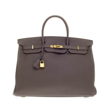 Hermes Birkin Etain Togo with Gold Hardware 40