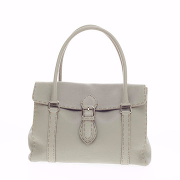 Fendi Linda Satchel Selleria Leather Medium