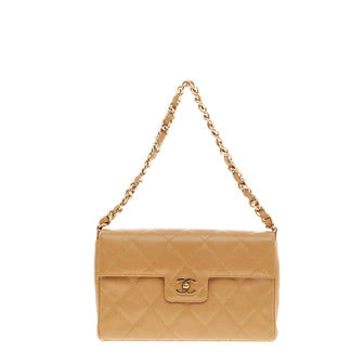 Chanel Iridescent Chain Flap Quilted Caviar