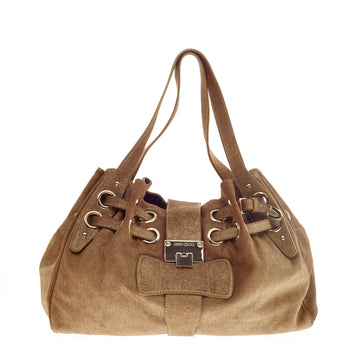 Jimmy Choo Riki Hobo Leather Medium