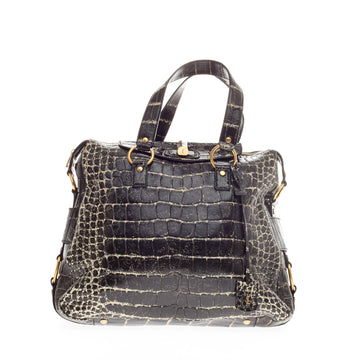 Saint Laurent Rive Gauche Embossed Crocodile