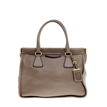 Prada Frame Tote City Calfskin