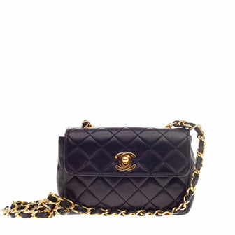 Chanel Vintage Classic Flap Quilted Leather Extra Mini