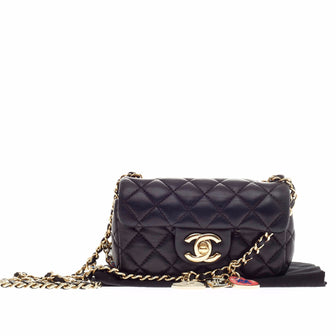 Chanel Valentine Flap Bag Quilted Lambskin Extra Mini