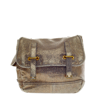 Saint Laurent Besace Messenger Metallic Leather