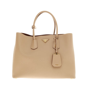 Prada Double Tote with Strap Saffiano Leather Medium