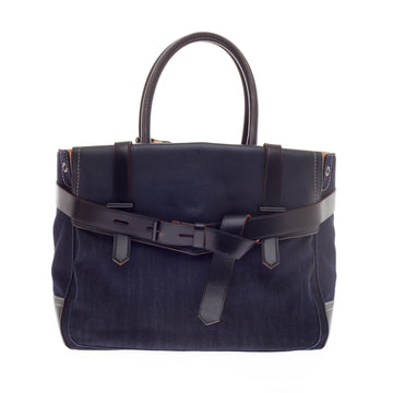 Reed Krakoff Denim and Leather Medium