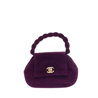 Chanel Twisted Top Handle CC Bag Suede 