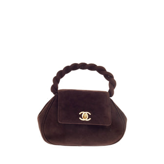 Chanel Twisted Top Handle CC Bag Suede 