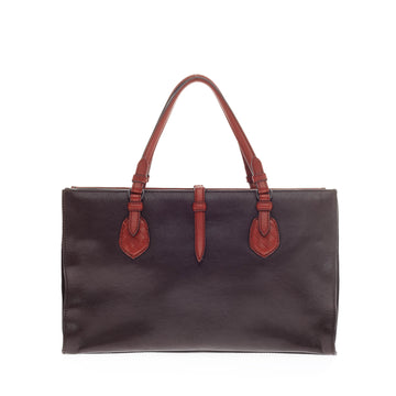 Bottega Veneta Belted Compartment Tote Leather with Intrecciato Detail