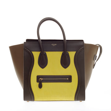 Celine Luggage Tricolor Leather Mini 