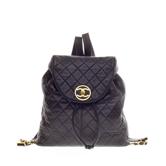 Chanel Vintage Backpack Quilted Lambskin