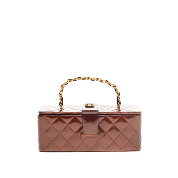 Chanel Frame Box Bag Quilted Patent