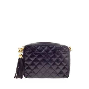 Chanel Vintage Tassel Camera Bag Lizard
