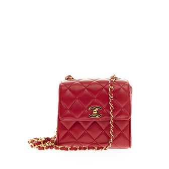 Chanel Vintage Crossbody Flap Bag Quilted Lambskin