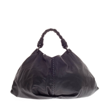 Bottega Veneta Braided Overlay Shoulder Leather