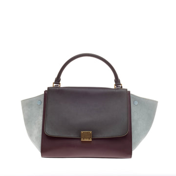 Celine Trapeze Tricolor Suede Medium