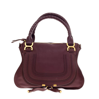 Chloe Marcie Top Handle Bag with Strap Leather Medium