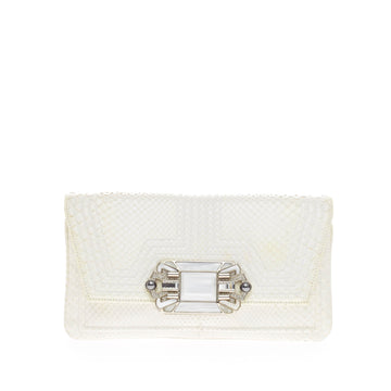 Judith Leiber Embellished Evening Bag Python