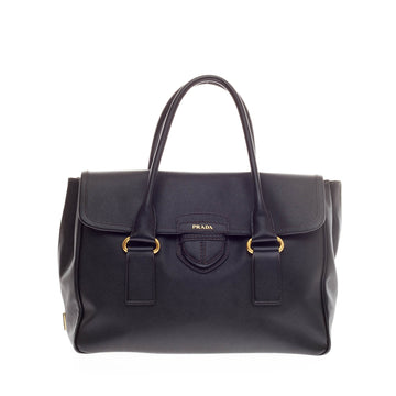 Prada Pattina Satchel Saffiano Leather