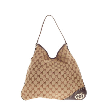 Gucci New Britt Hobo GG Canvas Medium