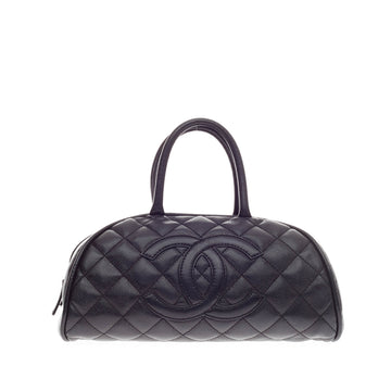 Chanel CC Bowler Quilted Caviar Medium