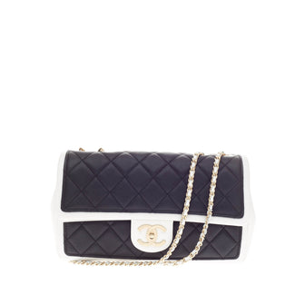 Chanel Graphic Flap Quilted Calfskin Medium