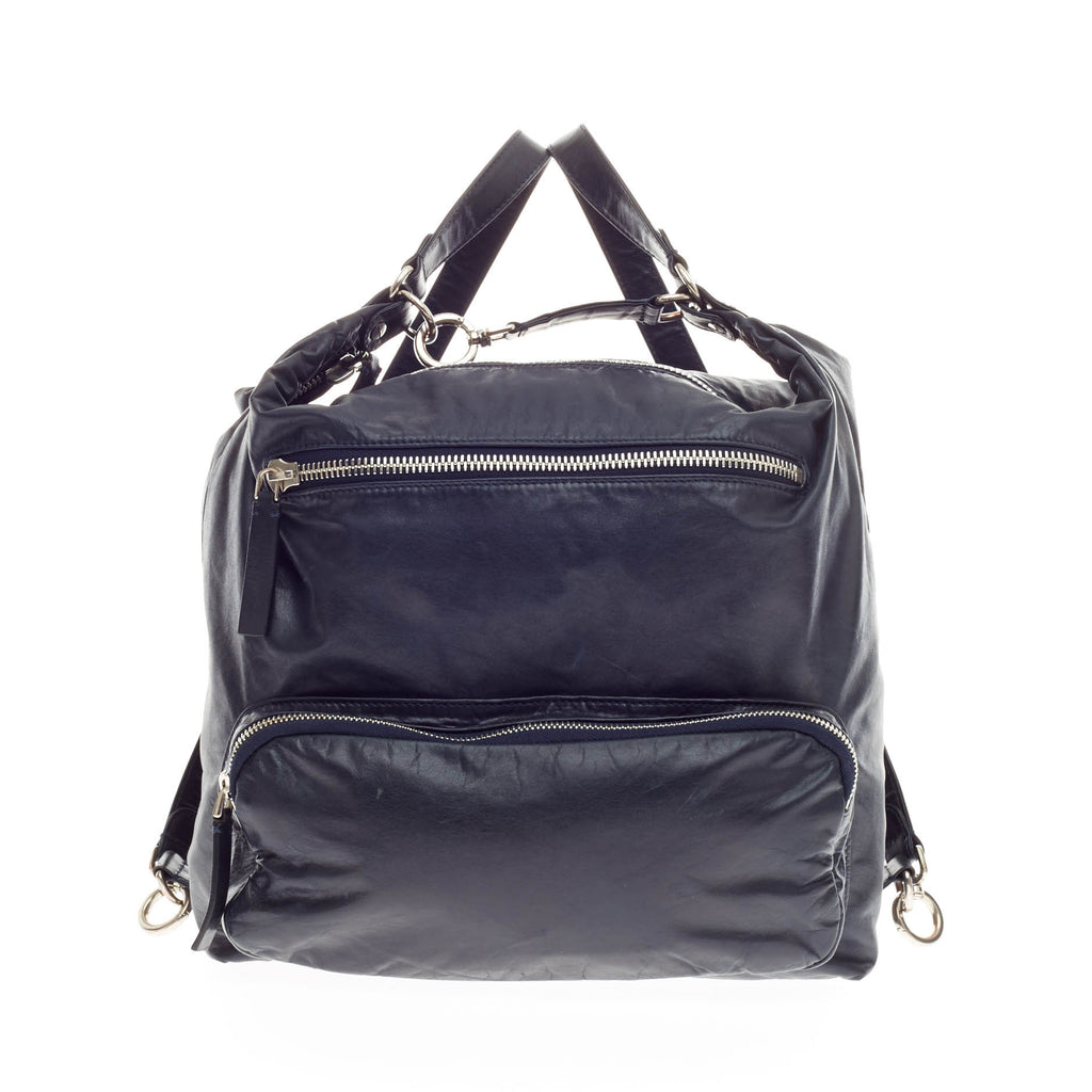 Buy Marni Convertible Backpack Lambskin Black 150204